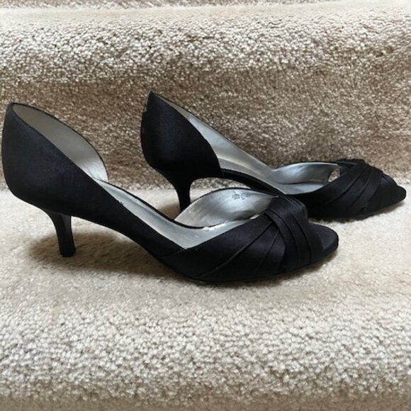 Open Toe Black Vianni Collection Dress Shoes Size 9 - Picture 1 of 5